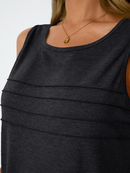 Womens Tank Tops 2025 Summer Dressy Casual Blouses Sleeveless Flowy Crewneck Outfits Basic Trendy Clothes