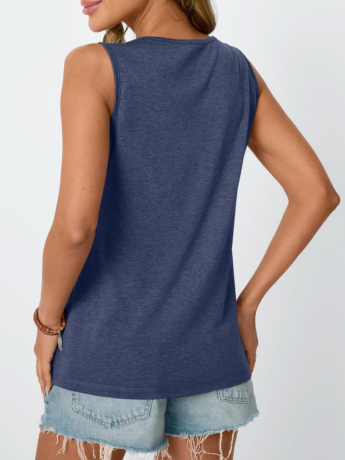 Womens Tank Tops 2025 Summer Dressy Casual Blouses Sleeveless Flowy Crewneck Outfits Basic Trendy Clothes