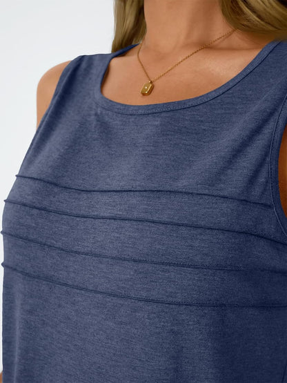 Womens Tank Tops 2025 Summer Dressy Casual Blouses Sleeveless Flowy Crewneck Outfits Basic Trendy Clothes